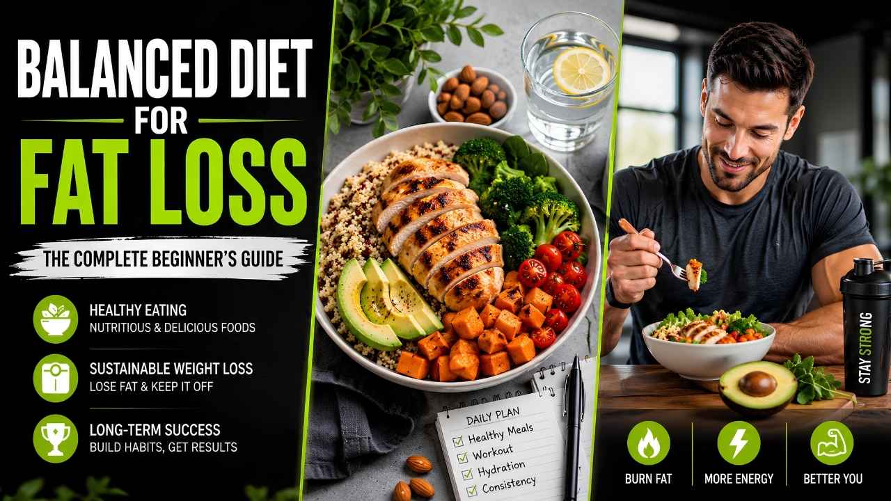 Balanced Diet for Fat Loss: The Complete Beginner’s Guide to Healthy Eating, Sustainable Weight Loss, and Long-Term Success