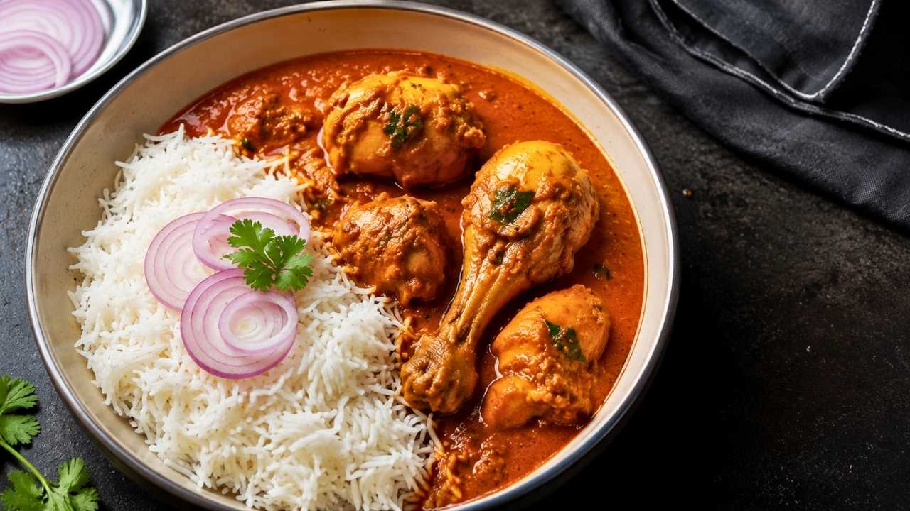 Chicken Curry with Basmati Rice – Easy Homemade Indian Dinner Recipe Full of Flavor