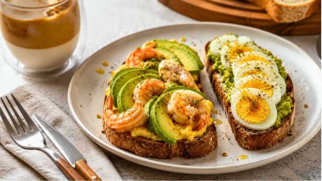 Avocado Toast with Shrimp and Eggs: The Ultimate High-Protein Breakfast Recipe for a Healthy Morning