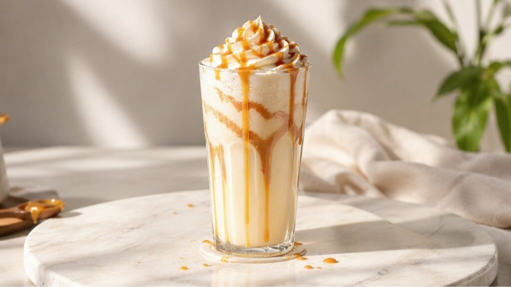 Easy Caramel Milkshake with Whipped Cream Recipe – Thick, Creamy, and Delicious Homemade Treat