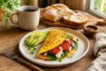 Rustic Breakfast by the Window with Fresh Coffee, Homemade Bread, Seasonal Fruit, and Cozy Morning Charm