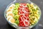 Healthy Colorful Salad Bowl Recipe with Fresh Vegetables and Delicious Toppings