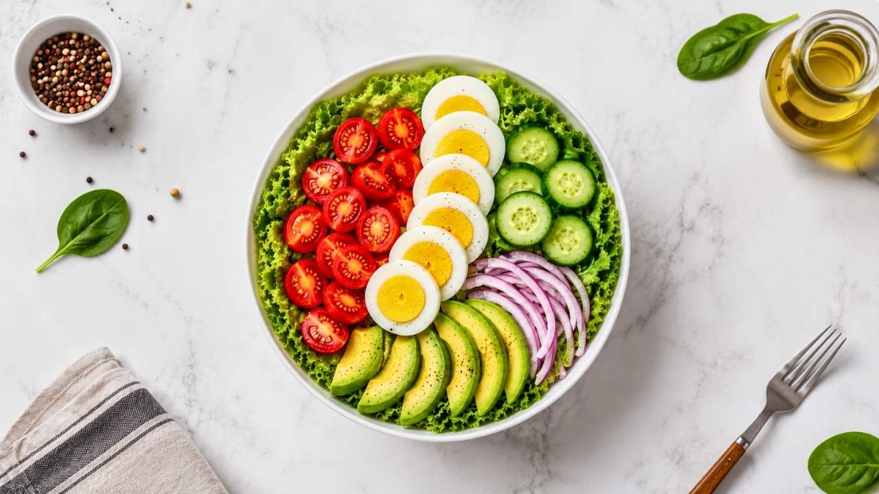 Healthy Salad Bowl with Fresh and Vibrant Ingredients for a Nutritious Meal