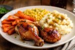 Hearty Homemade Meal on a Rustic Table – The Ultimate Comfort Food Experience for Family Dinners and Cozy Gatherings