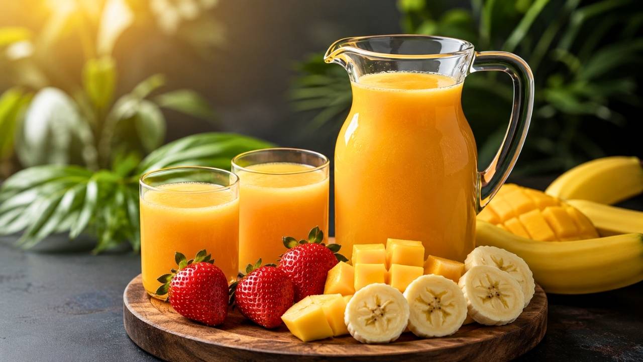 Healthy Tropical Juice and Fresh Fruit Breakfast Ideas to Start Your Morning Right