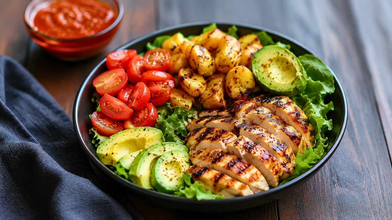 Healthy Grilled Chicken and Avocado Salad Recipe for a Quick and Delicious Lunch