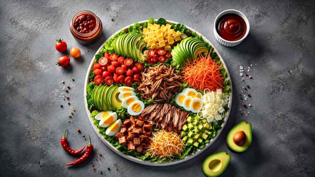 Colorful Fresh Garden Salad Platter with Vibrant Toppings and Healthy Ingredients for Every Occasion