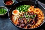 Spicy Ramen with Grilled Beef and Egg – Easy Homemade Japanese Noodle Bowl Packed with Bold Flavor and Comfort