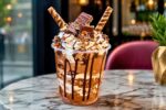 Decadent Chocolate Milkshake in a Cozy Café Setting: The Ultimate Creamy Treat Everyone Loves