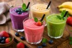 Vibrant Smoothies on a Rustic Table: Easy, Healthy, and Colorful Drink Ideas for Every Day
