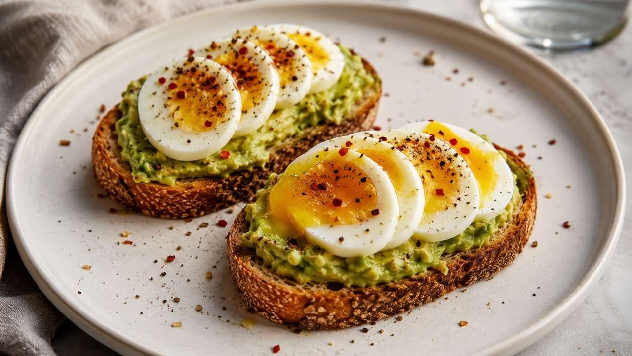 Easy Avocado Toast with Egg and Seasoning Recipe for a Healthy Breakfast