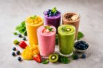 Vibrant Smoothie Platter with Fresh Fruits – A Healthy, Colorful, and Refreshing Breakfast Idea for Every Day
