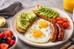 Delicious Breakfast Spread on a Stone Table with Fresh and Tasty Morning Foods for a Perfect Start to Your Day
