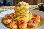 Creamy Shrimp and Pasta Recipe with Rich Garlic Sauce for an Easy and Delicious Restaurant-Style Meal